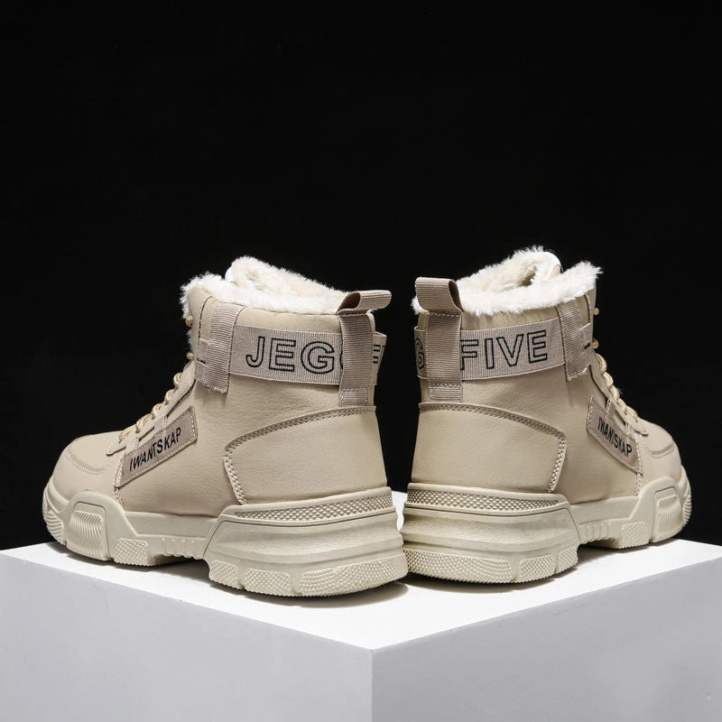 Warm Lining High-Top Winter Boots  beige3