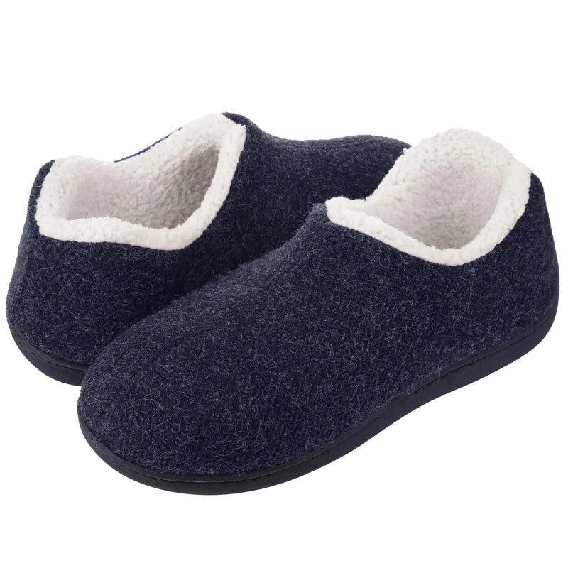 Warm & Non-Slip Wool Slippers - For Women blue