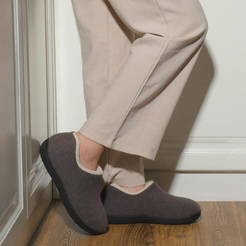 Warm & Non-Slip Wool Slippers - For Women grey1
