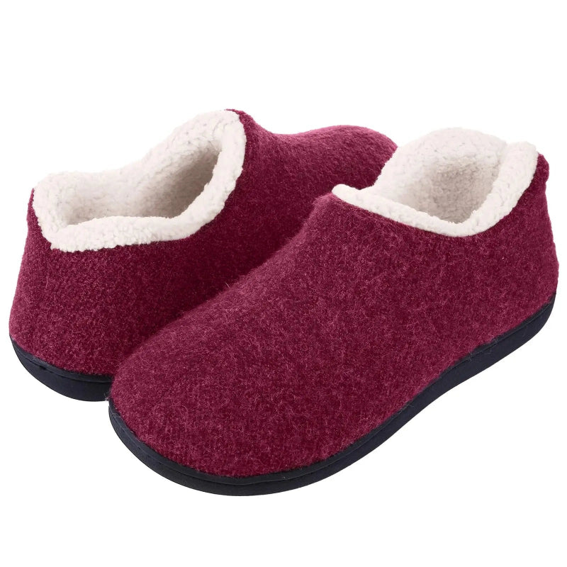 Warm & Non-Slip Wool Slippers - For Women red