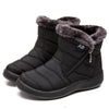 Warm Quilted Waterproof Winter Boots with Faux Fur Lining  black