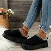 Warm & Soft Platform Slippers black1