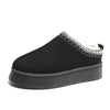 Warm & Soft Platform Slippers black