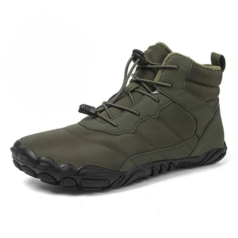 Warm & Waterproof Ankle Barefoot Boots green3