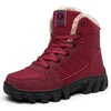 Warm & Waterproof Winter Ankle Boots red