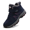 Warm Winter Ankle Boots with Waterproof Upper blue pink