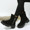 Warm Winter Boots in Suedette black1