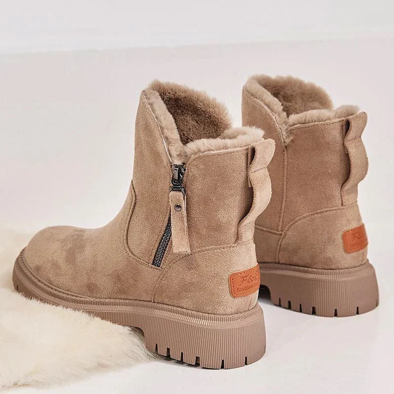 Warm Winter Boots in Suedette brown2