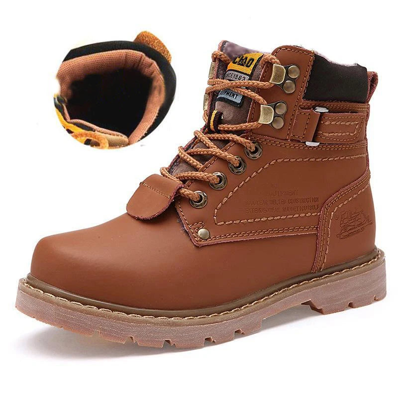 Warm Winter Boots with & without Fur muted brown