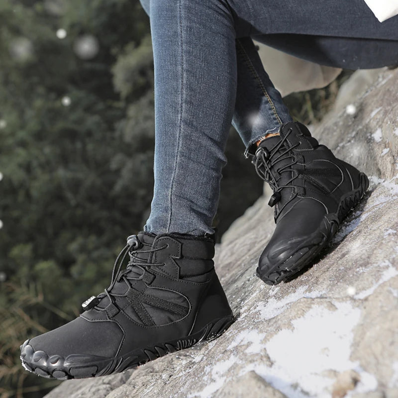 Waterproof Barefoot Boots for Winter black1