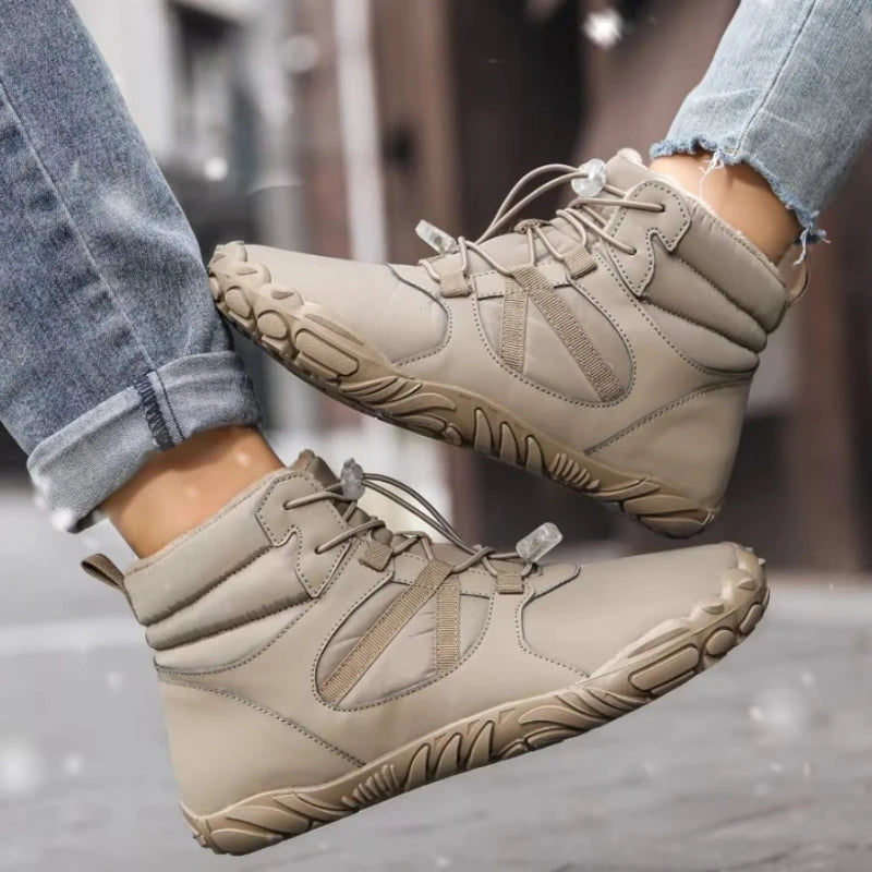 Waterproof Barefoot Boots for Winter khaki1