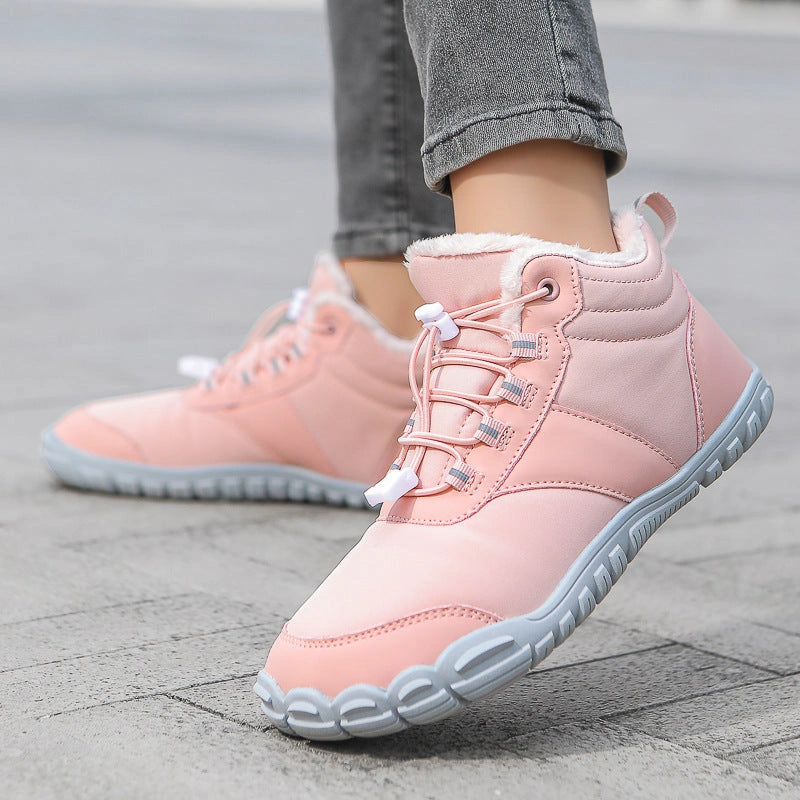 Waterproof Barefoot Winter Boots pink1