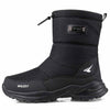 Waterproof Insulated Snow Boots dark black