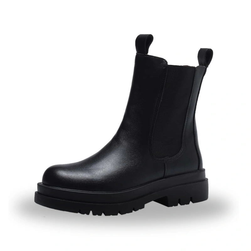 Waterproof & Non-Slip Black Platform Chelsea Boots5