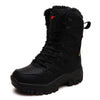  Waterproof Non-Slip Tactical Trekking Boots black with fur