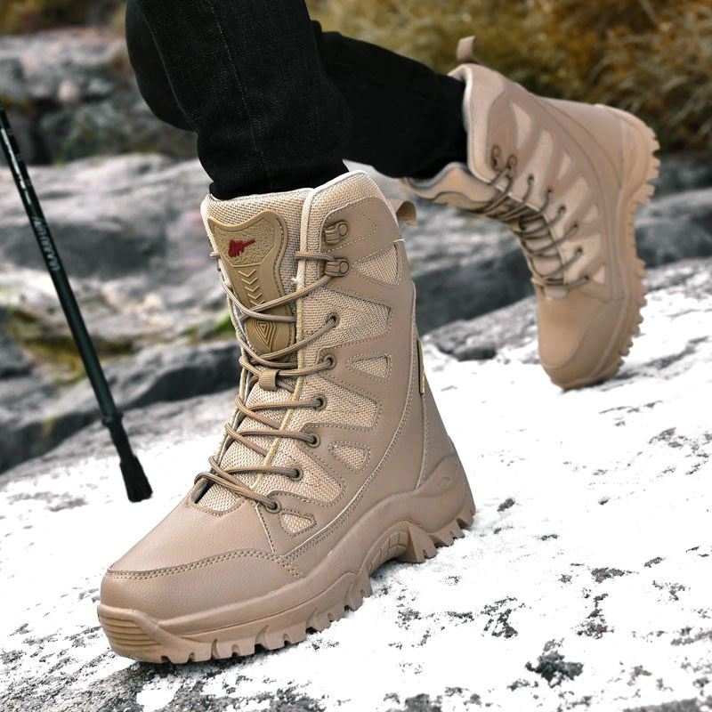 Waterproof Non-Slip Tactical Trekking Boots brown