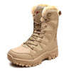  Waterproof Non-Slip Tactical Trekking Boots brown with fur