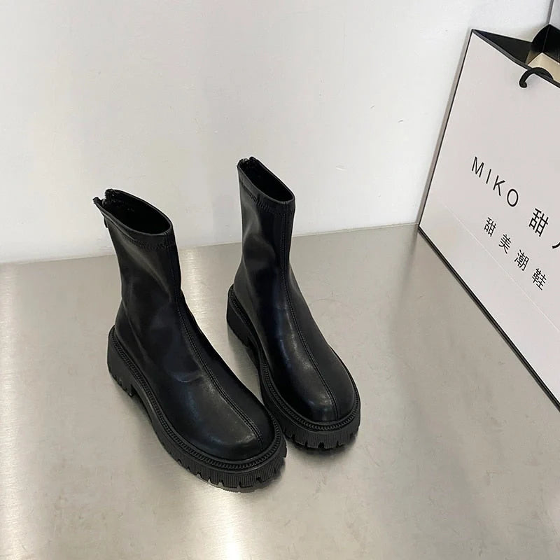 Waterproof Synthetic Leather Boots black2