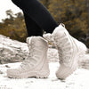 Waterproof and Non-Slip Tactical Trekking Boots beige with fur1