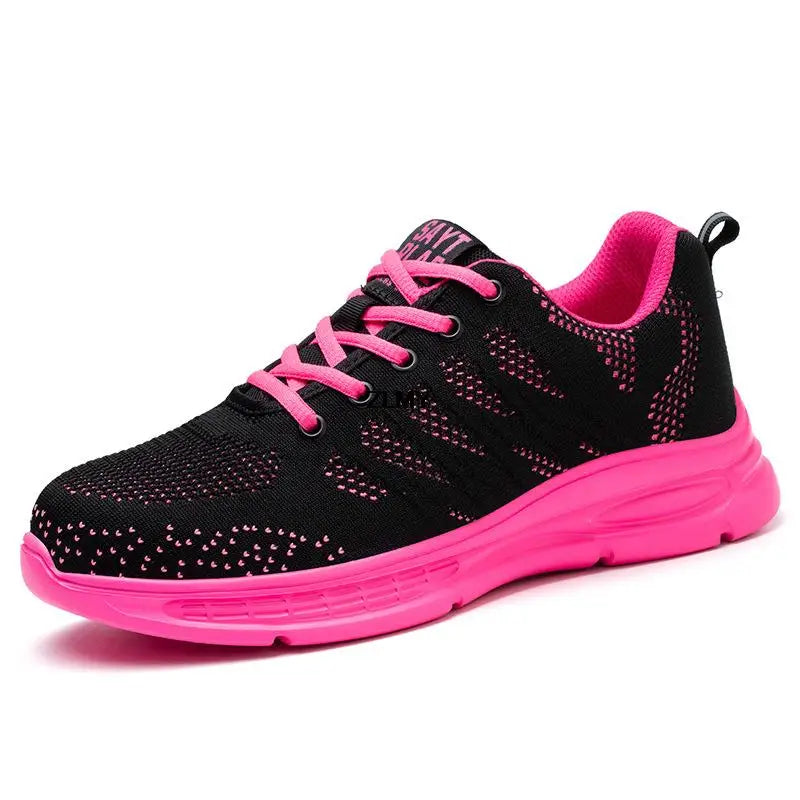 anti-Puncture & Breathable Safety Sneakers - For Women pink