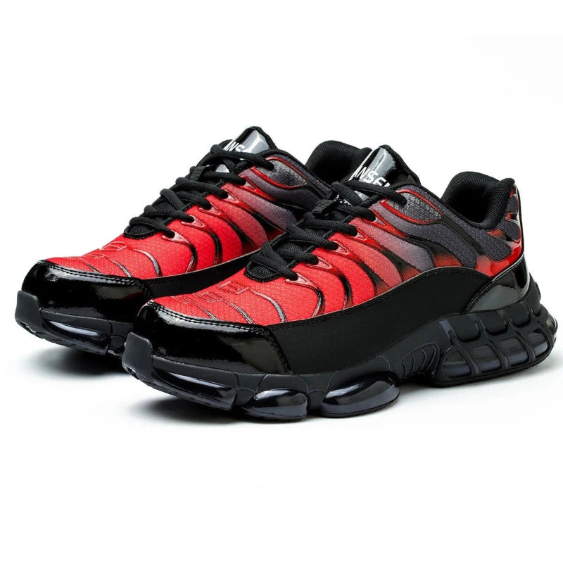 lightweight-comfortable-safety-sneakers-unisex red