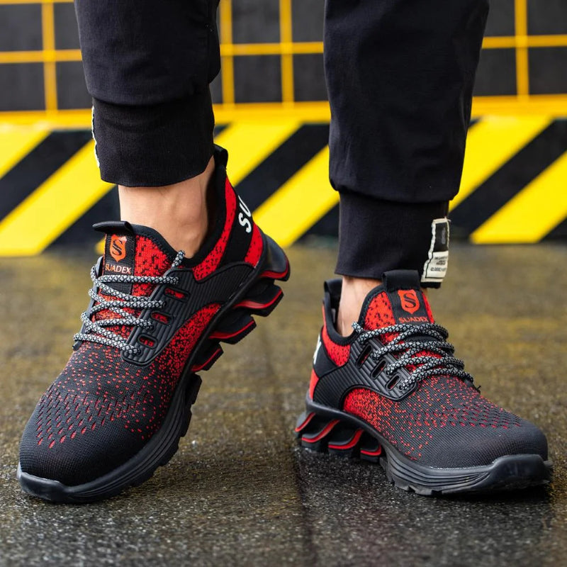 lightweight-safety-shoes-steel-toe-protective-work-trainers red1